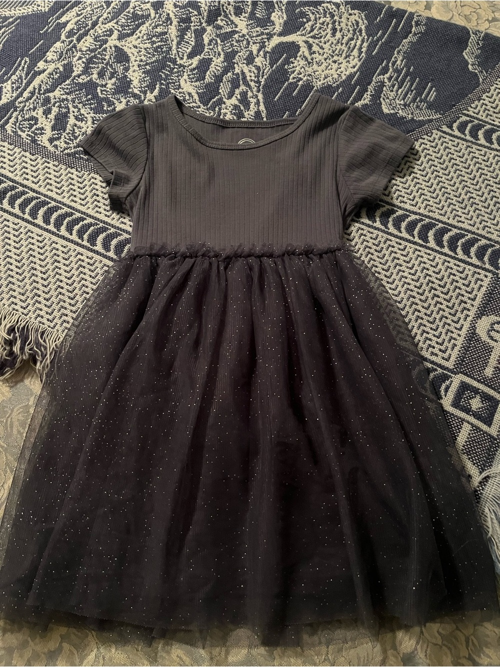 wonder nation gray Glitter Tulle Dress